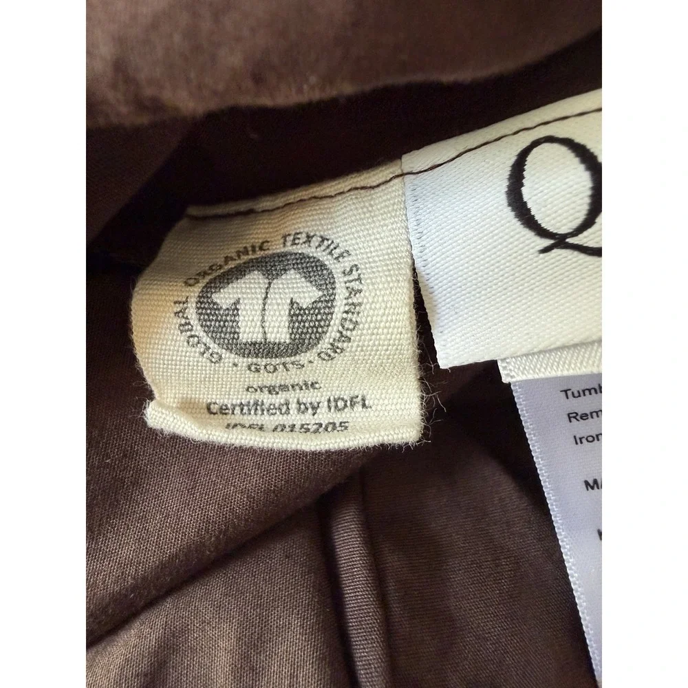 NWOT Quince 100% Organic Cotton Espresso King/Cal King Duvet Cover (no shams)